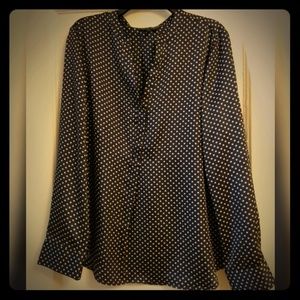 Silky Blue polka-dot blouse
